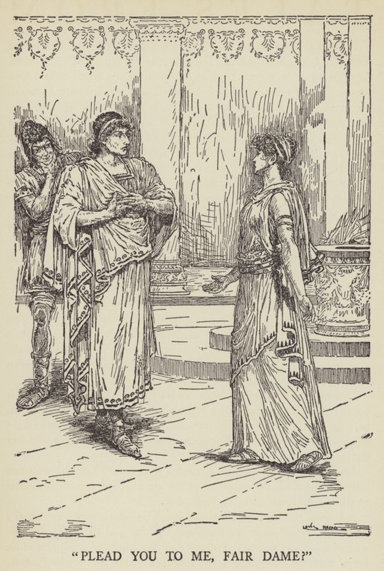 Błagaj mnie, piękna damo? autorstwa Louis John Rhead