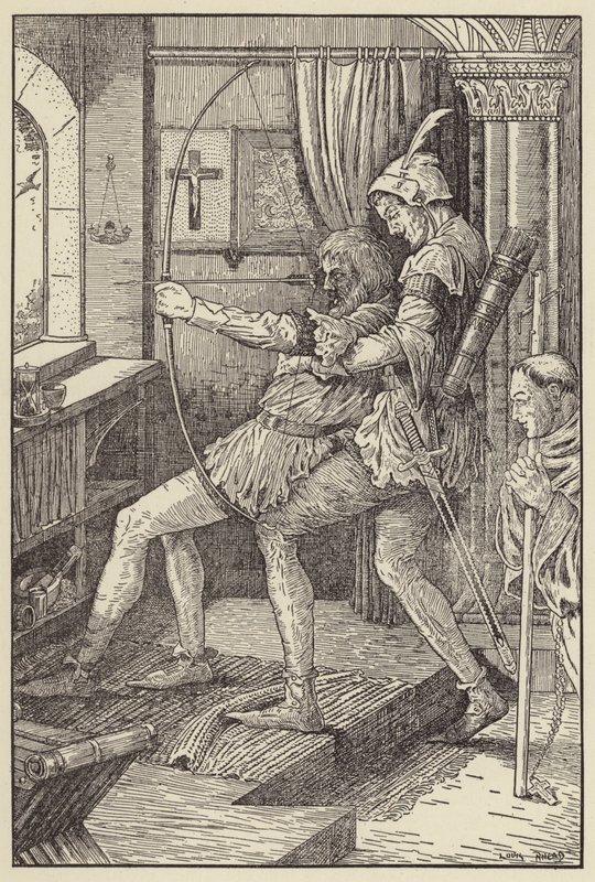 Robin strzela swoim ostatnim wałem autorstwa Louis John Rhead