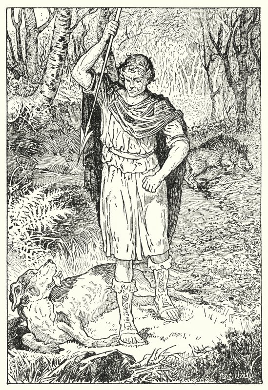 The Old Hound (litografia) autorstwa Louis John Rhead