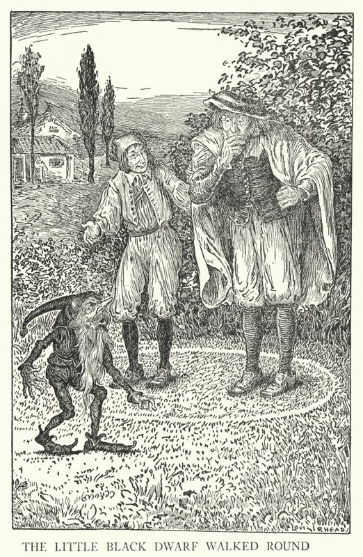 Mały czarny karzeł chodził dookoła (lito) autorstwa Louis John Rhead