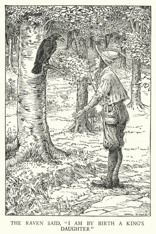 Kruk powiedział: „Jestem z urodzenia córką króla” (lito) autorstwa Louis John Rhead