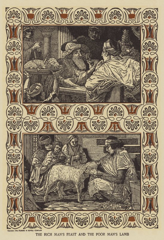 Uczta bogaczy i baranek ubogich autorstwa Louis John Rhead