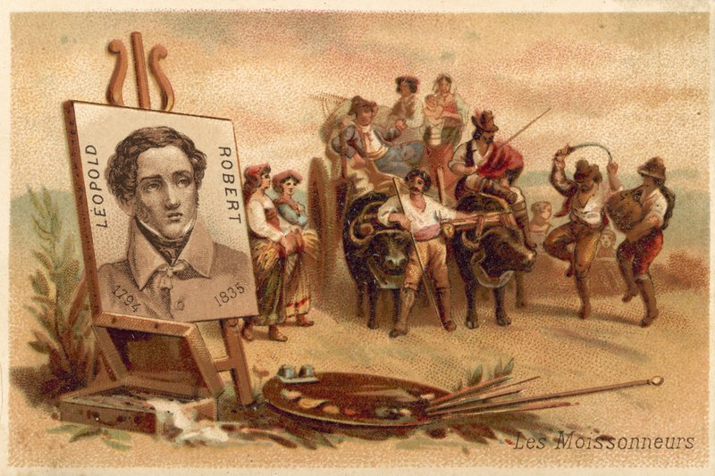 The Harvesters – Louis Leopold Robert (chromolitho) autorstwa Louis Leopold Robert
