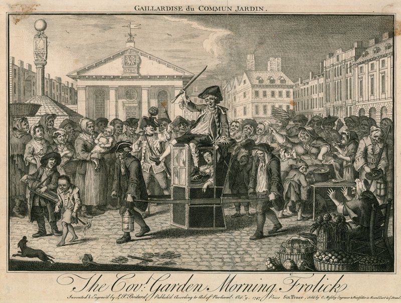 Poranne igraszki w Covent Garden autorstwa Louis Philippe Boitard