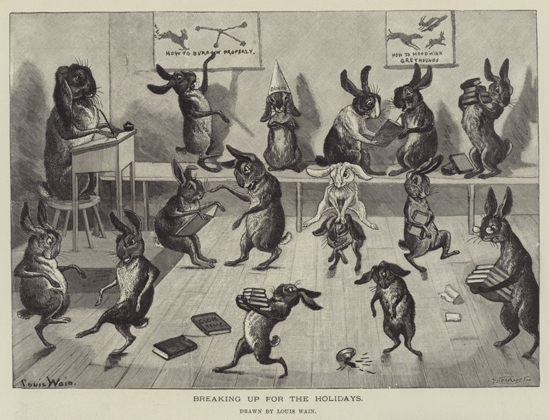 Zerwanie na czas wakacji autorstwa Louis Wain