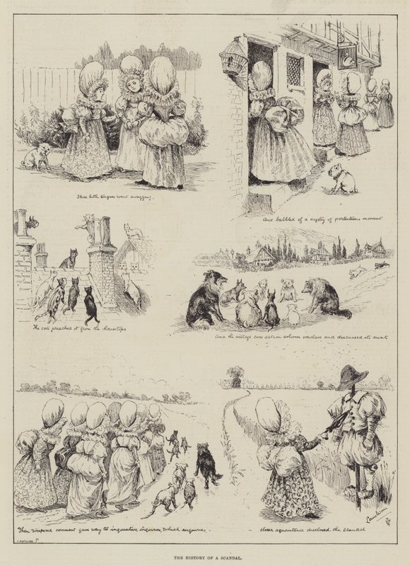 Historia skandalu autorstwa Louis Wain