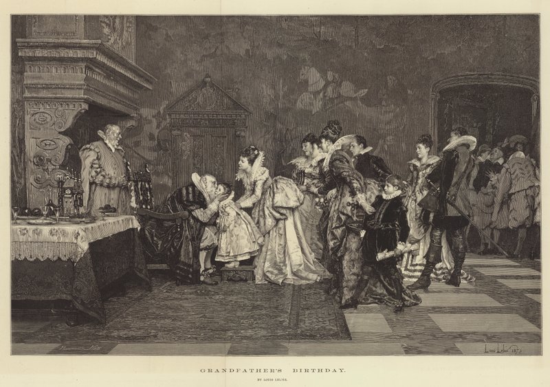 Urodziny dziadków autorstwa Alexandre Louis Leloir