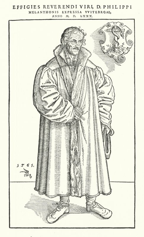 Philipp Melanchthon, niemiecki reformator protestancki (grafika) autorstwa Lucas The Younger (after) Cranach