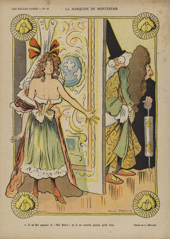 Markiza De Montespan, ilustracja do Le Rire autorstwa Lucien Metivet