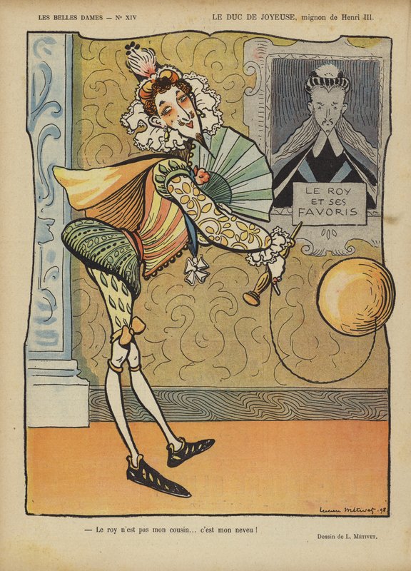 Książę Joyeuse, ilustracja do Le Rire autorstwa Lucien Metivet