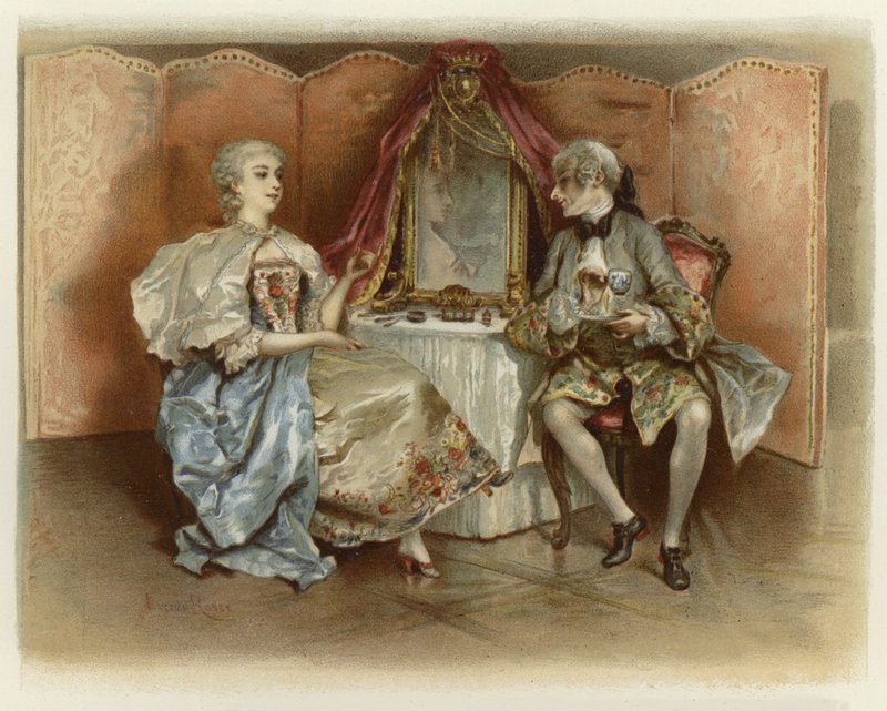 Ilustracja do Szkoły skandalu (chromolitho) autorstwa Lucius Rossi