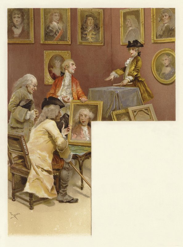 Ilustracja do Szkoły skandalu (chromolitho) autorstwa Lucius Rossi