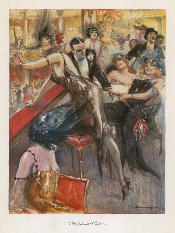 Bis fruh Funfe! (kolor lito) autorstwa Ludwig Lutz Ehrenberger