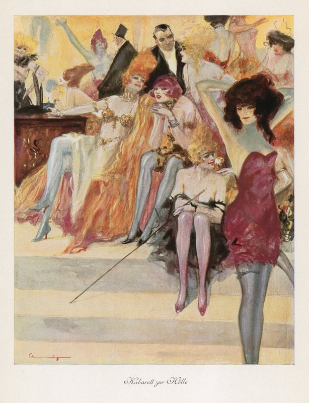 Kabaret w piekle (kolor lito) autorstwa Ludwig Lutz Ehrenberger