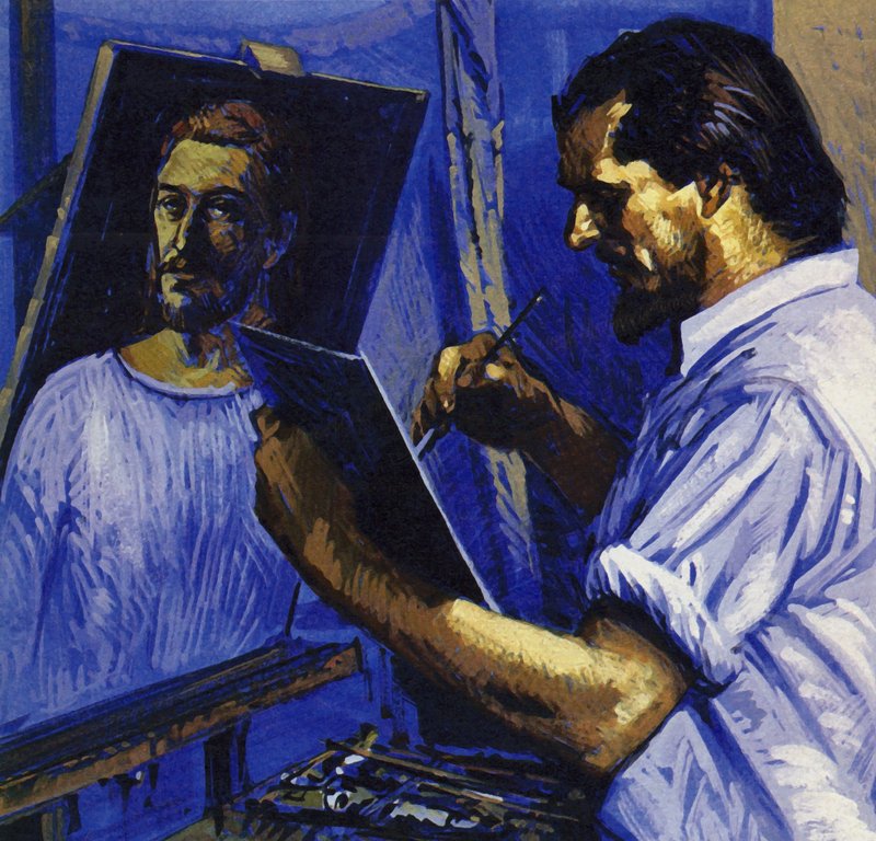 Gauguin żył w ubóstwie, sprzedając jedynie okazjonalne obrazy (kolorowe litografie). autorstwa Luis Arcas Brauner