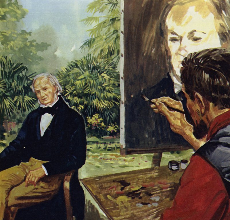 Renoir maluje portret Richarda Wgnera (kolorowa litografia) autorstwa Luis Arcas Brauner
