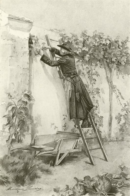 Opat Constantin (rycina) autorstwa Madeleine Lemaire