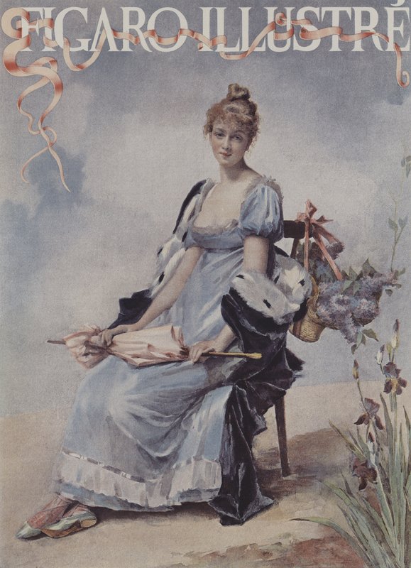 Kwiaty maja. Okładka Le Figaro Illustre, maj 1894 autorstwa Madeleine Lemaire
