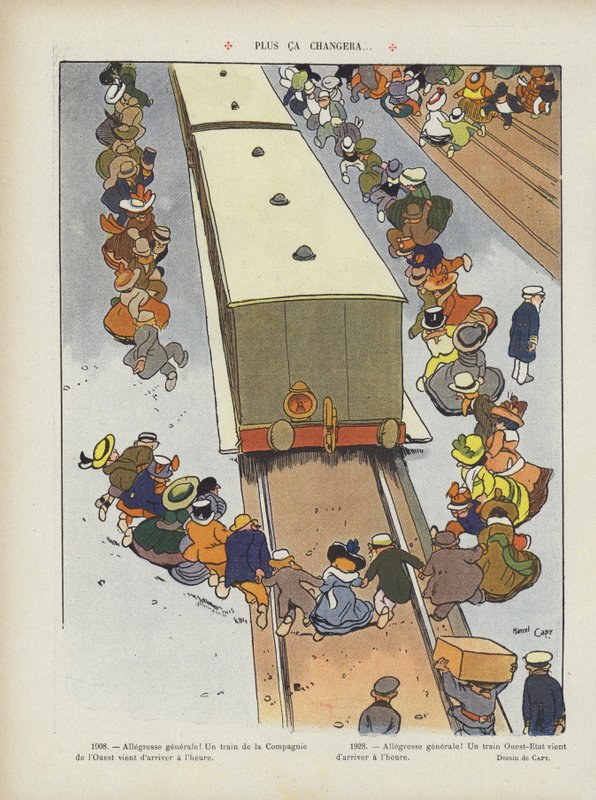 Im więcej rzeczy się zmieni? . Ilustracja do Le Rire autorstwa Marcel Amable O.L. Capy