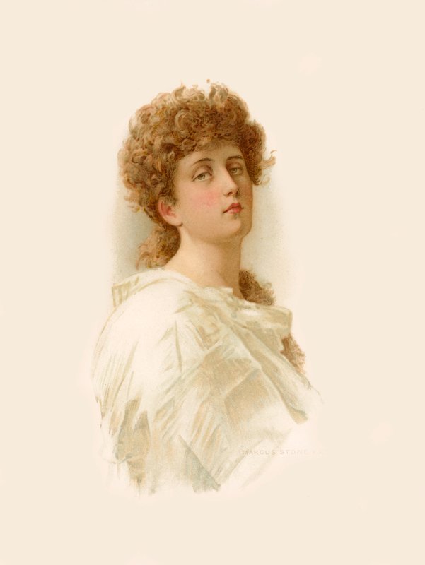 Lady Tennysona Clara Vere de Vere autorstwa Marcus Stone