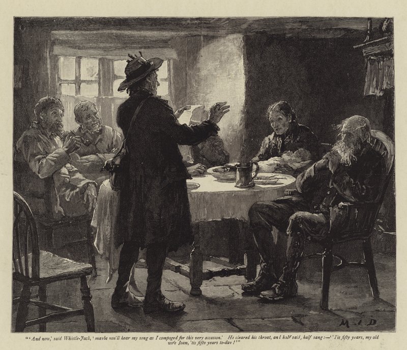Ilustracja do książki "John i Joanna, Opowieść miłosna", autorstwa S. Baring-Gould. autorstwa Margaret Isabel Dicksee