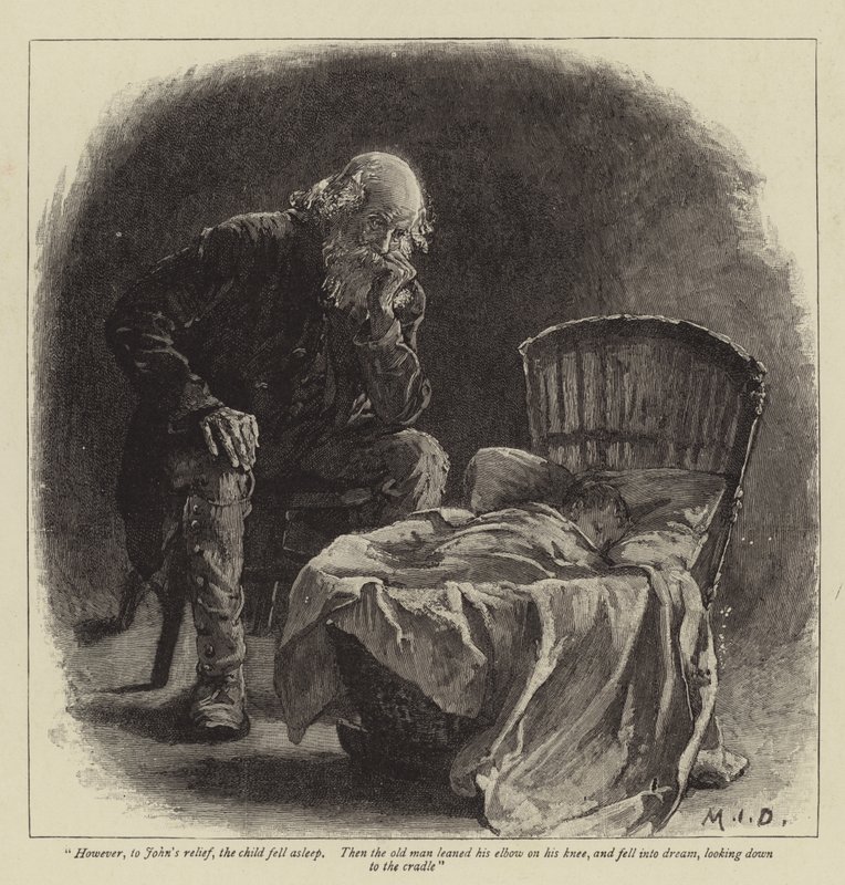 Ilustracja do książki "John i Joanna, Opowieść miłosna", autorstwa S. Baring-Gould. autorstwa Margaret Isabel Dicksee