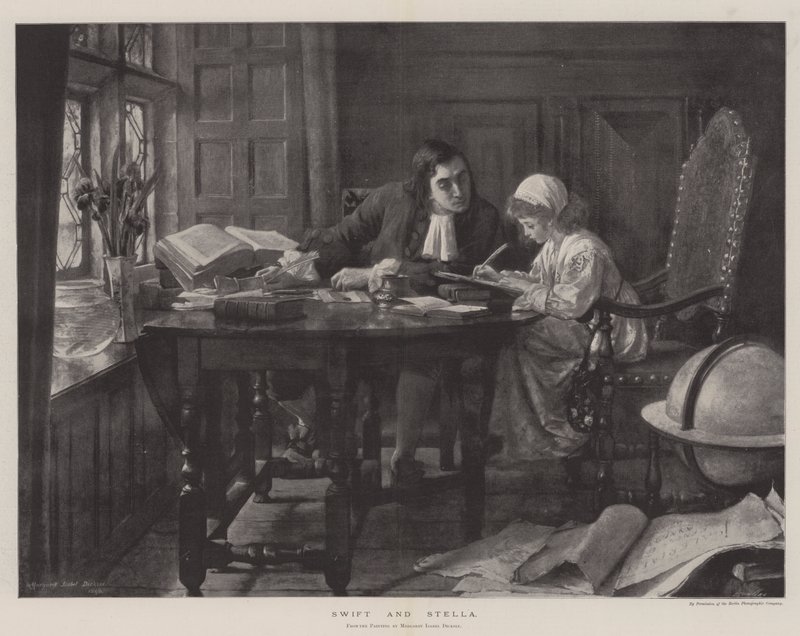 Swift i Stella autorstwa Margaret Isabel Dicksee