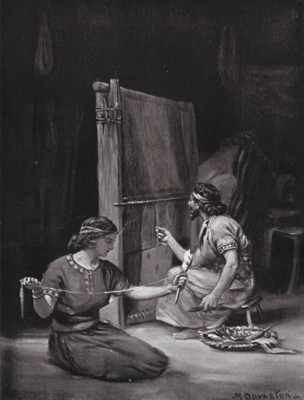Krosno babilońskie (litografia) autorstwa Margaret (after) Dovaston