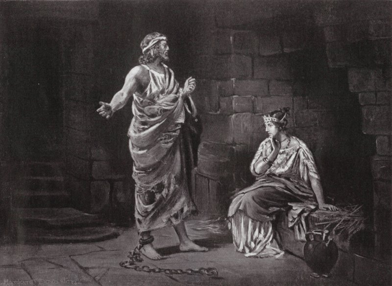 Pelopidas w niewoli (litografia) autorstwa Margaret (after) Dovaston