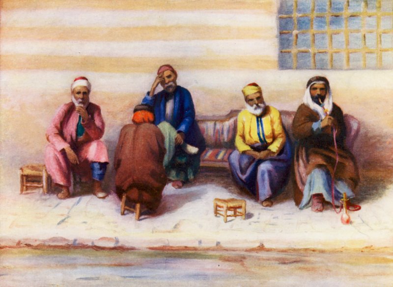 Grupa Syryjczyków (kolorowa litografia) autorstwa Margaret Thomas