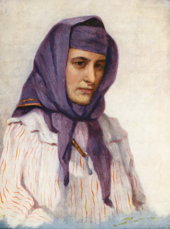 Maronicka Dziewczyna z Libanu (kolorowa litografia) autorstwa Margaret Thomas