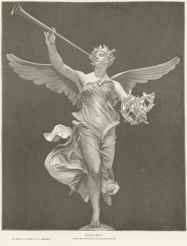 Alegoria sławy autorstwa Marius Jean Antonin Mercie