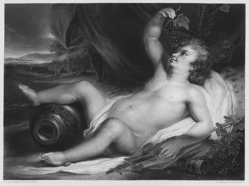 Niemowlę Bachus, ze zdjęcia w Galerii Vernon autorstwa Martin Archer Shee