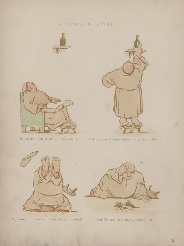 Strona z Humorów Cynikusa (kolorowa grawerunek) autorstwa Martin  Anderson