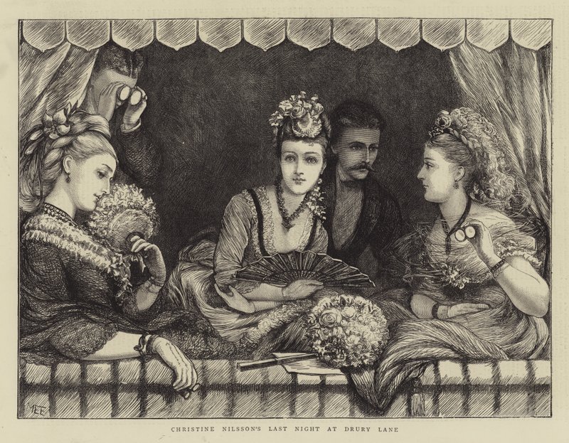 Ostatnia noc Christine Nilsson na Drury Lane autorstwa Mary Ellen Edwards