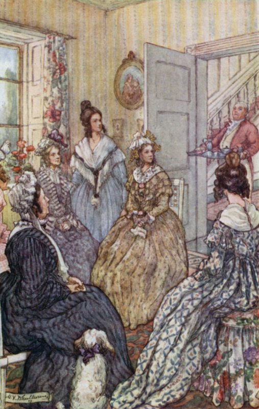 Ilustracja do Cranford autorstwa pani Gaskell autorstwa Mary V. Wheelhouse
