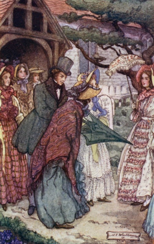 Ilustracja do Cranford autorstwa pani Gaskell autorstwa Mary V. Wheelhouse