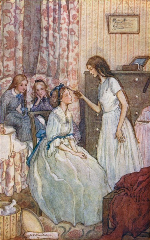 Ilustracja dla małych kobiet autorstwa Mary V. Wheelhouse