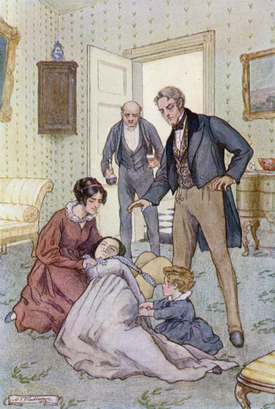 Ilustracja do żon i córek autorstwa pani Gaskell autorstwa Mary V. Wheelhouse