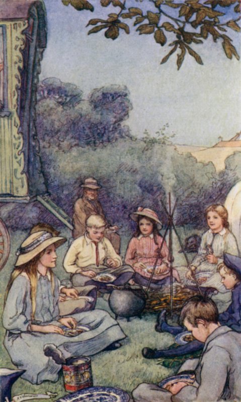 Scena ze Slowcoacha, autorstwa Edwarda Verralla Lucasa autorstwa Mary V. Wheelhouse