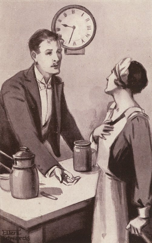 Ilustracja do książki "Kipps" autorstwa H.G. Wellsa (litografia) autorstwa Mary Ellen Edwards