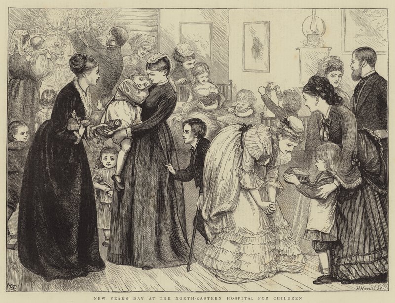 Nowy Rok w Północno-Wschodnim Szpitalu dla Dzieci autorstwa Mary Ellen Edwards