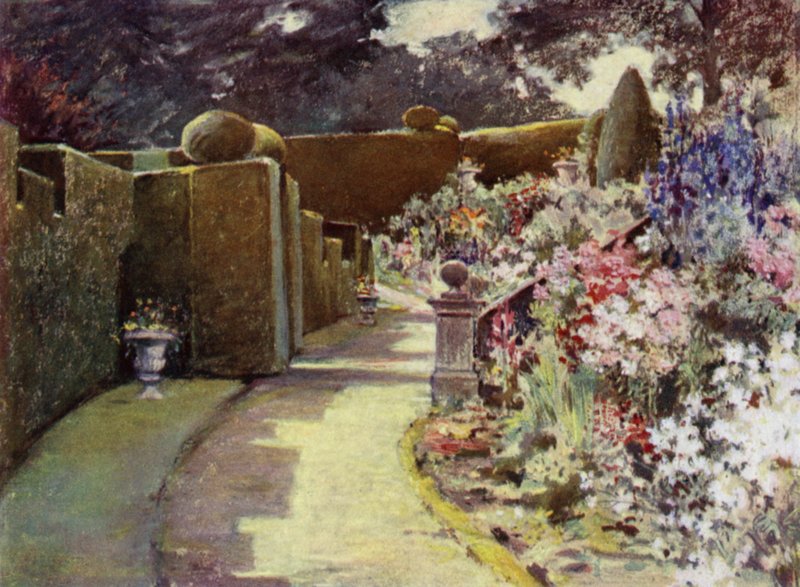 Scottish Gardens: Sunderland Hall (kolor lito) autorstwa Mary Georgina Wade Wilson