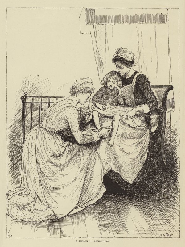 Ilustracja do Historii pielęgniarki autorstwa Honnor Morten autorstwa Mary L. Gow
