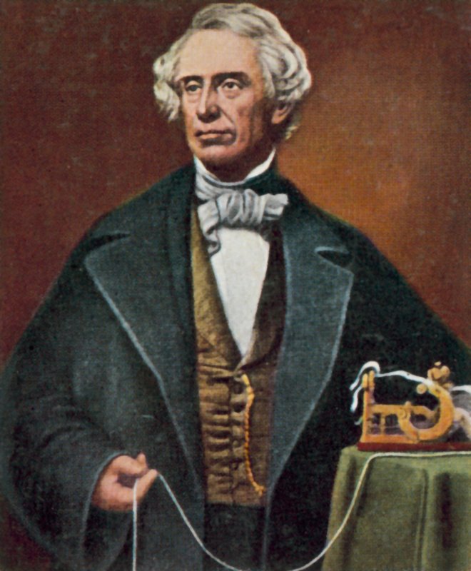 Samuel Morse, amerykański wynalazca i pionier telegrafii (zdjęcie kolorowe) autorstwa Mathew (after) Brady