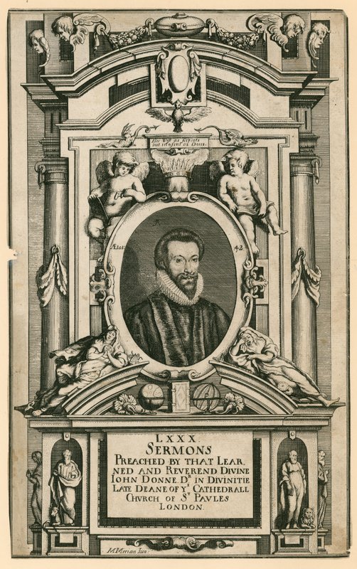 Dr John Donne, zmarły dziekan z katedry kościoła św. Pawła w Londynie autorstwa Mattaus the Younger Merian