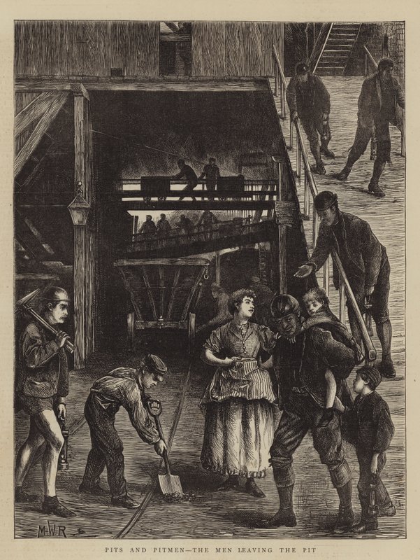 Pits and Pitmen, ludzie opuszczający Pit autorstwa Matthew White Ridley