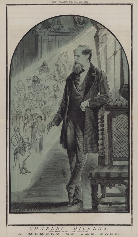 Charles Dickens (kolor lito) autorstwa Matthew