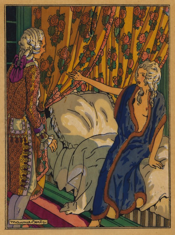 Ilustracja do Les Liaisons Dangereuses autorstwa Choderlos De Laclos (kolor lito) autorstwa Maurice Berty