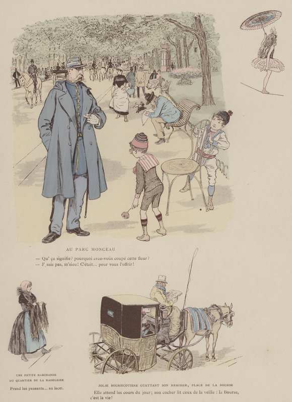 Ilustracja do Paris Brilliant (kolor lito) autorstwa Maurice Charles Mathieu Bonvoisin
